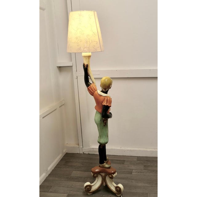 1900 - 1909 Venetian Figural Floor Lamp Candelabra, 1900s For Sale - Image 5 of 7
