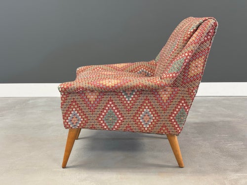 1960s Maple Mid Century Modern Lounge Chair