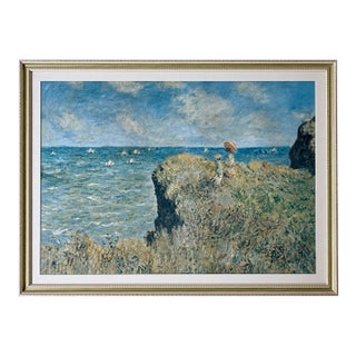 Vintage Claude Monet Seascape Print, Framed and Matted For Sale