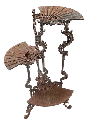 Victorian Cast Iron Three-Tier Plant Stand, 1890s