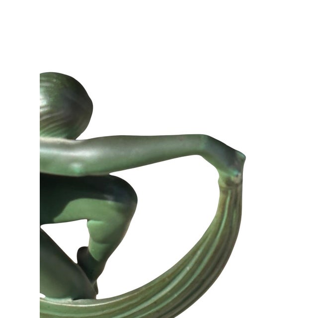 1920s Denis Belembert, Dancer with Drapery, 1920s, Marble Base For Sale - Image 5 of 10