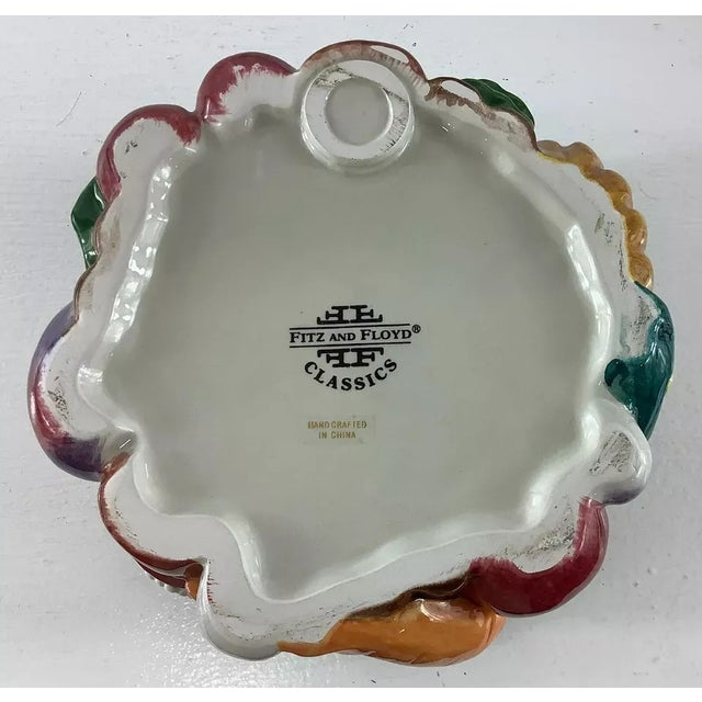 Brown Fitz & Floyd Classics Ceramic Rooster Basket Canister For Sale - Image 8 of 8