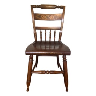 Late 20th Century L. Hitchcock Maple Harvest Inn Side Chair For Sale