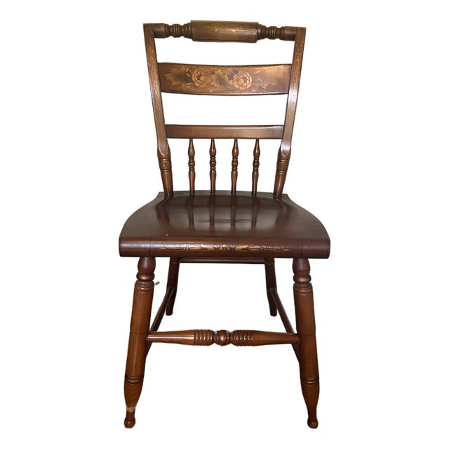 Late 20th Century L. Hitchcock Maple Harvest Inn Side Chair For Sale