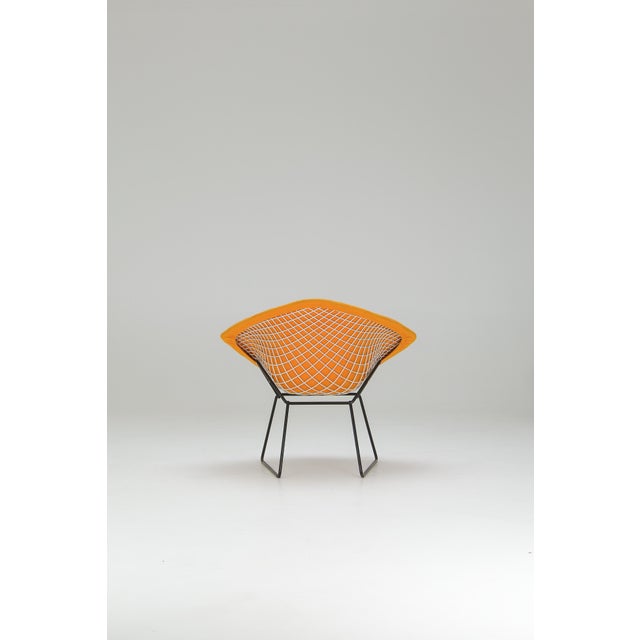 Diamond Chair in Yellow Upholstery by Harry Bertoia for Knoll International, 1950s For Sale - Image 6 of 18