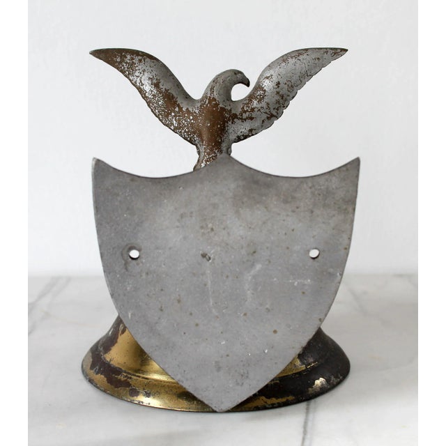 American Weathered Cast Aluminum and Brass American Eagle Dinner Bell For Sale - Image 3 of 9