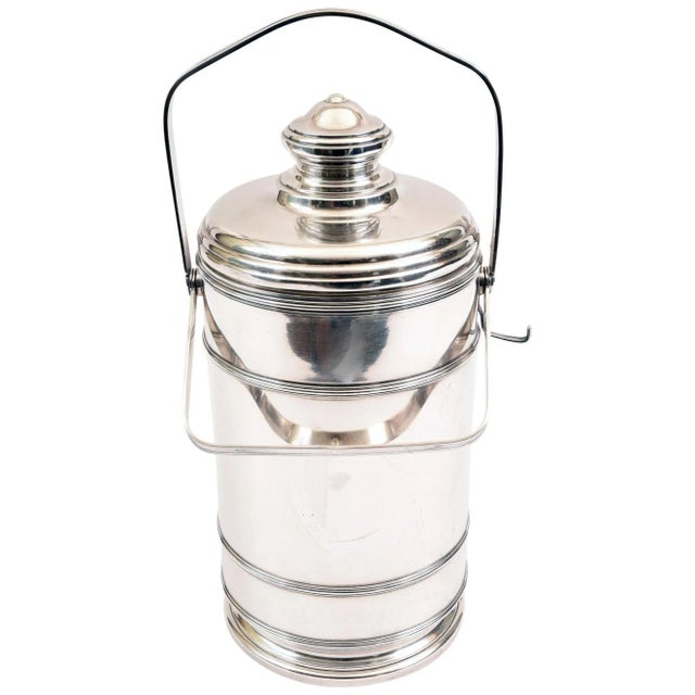 Sterling Silver Cartier Covered Ice Bucket with Two Handles For Sale - Image 13 of 13