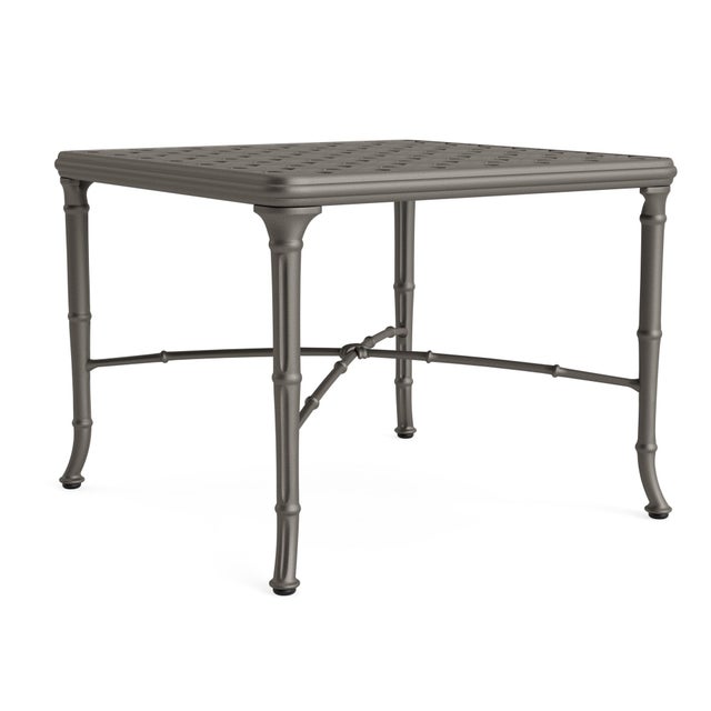 Not Yet Made - Made To Order Brown Jordan Calcutta 26" Square Cast Top Corner Table, Mica frame For Sale - Image 5 of 11