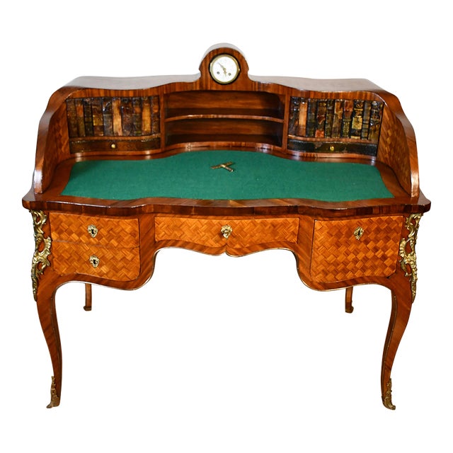 1880s Antique French Louis XVI Walnut & Satinwood Marquetry Inlay ...