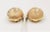Vintage 1980s Signed Bijoux Cascio Domed Goldtone & Rhinestone Earrings - 2 Pieces For Sale In Philadelphia - Image 6 of 10