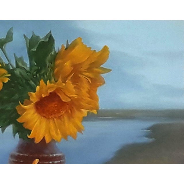 Oil Painting Bouquet of Sunflowers Vasily Korkishko For Sale - Image 4 of 6