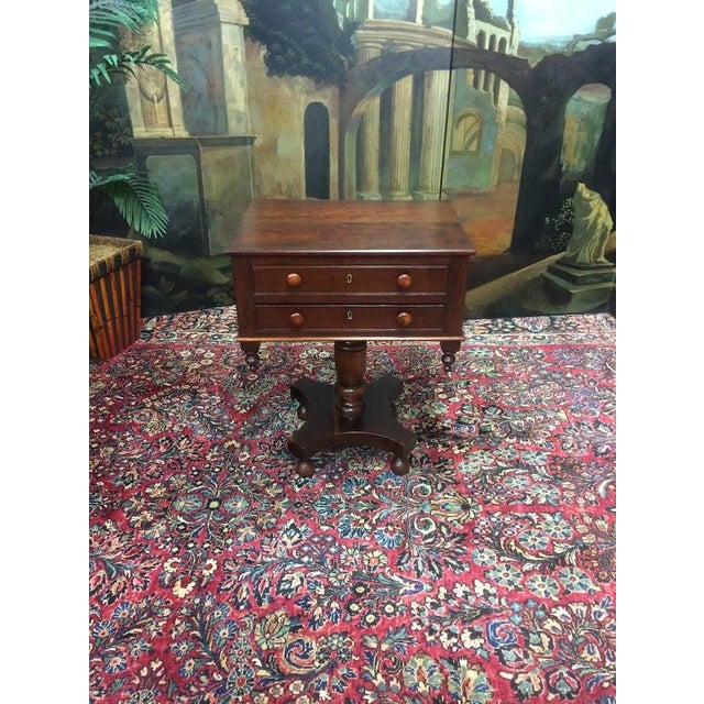 Antique Cherry Empire Table, Accent Table For Sale - Image 6 of 11