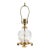 Vintage Waterford Crystal "Maeve" Globe Table Lamp on Cast Crescent Brass Base For Sale