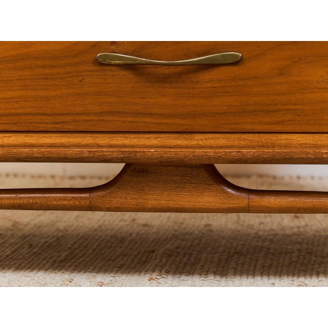 Burnt Umber Mid 20th Century Lane Copenhagen Highboy For Sale - Image 8 of 12