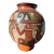Large 1970s Spherical Hand Painted Vase For Sale