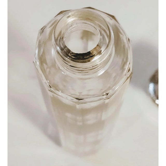 English Sterling Silver Glass Dresser Vanity Bottle For Sale In Fayetteville, AR - Image 6 of 13