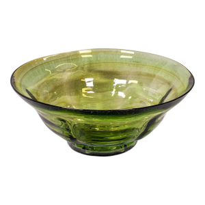 Vintage Mid Century Modern Fruit Bowl, Continental, Art Glass Serving Dish, 1970