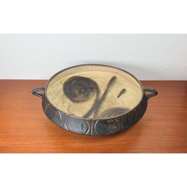 Large Mid-Century Modern Danish Studio Pottery Bowl from Lund Keramik, 1960s For Sale - Image 11 of 18