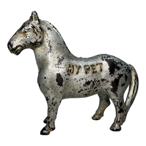 Antique 1905 Cast Iron My Pet Horse Animal Still Coin Bank by Arcade Foundry