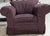 Purple Custom Handmade Purple Chenille Armchair With Leaf Pattern For Sale - Image 8 of 8