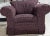 Purple Elegant Purple Chenille Armchair With Leaf Pattern For Sale - Image 8 of 8