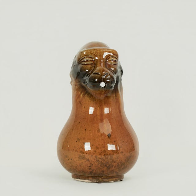 Antique English Earthenware Monkey Water Pitcher For Sale In West Palm - Image 6 of 13