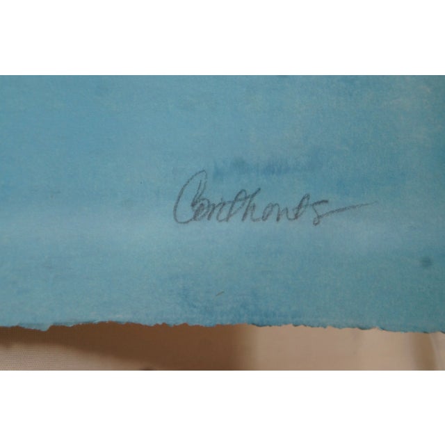 Set of 2 Vintage Watercolor Landscape Watercolor Paintings "Summer Reflections" in Acrylic Shadow Boxes For Sale - Image 10 of 13