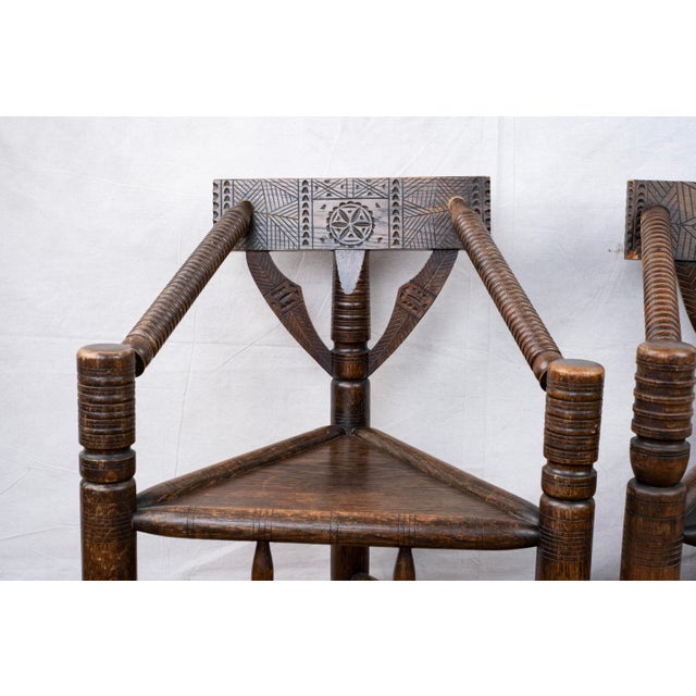 English Pair of Late 19th Century Turner's Chairs For Sale - Image 3 of 14