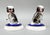 White Antique Staffordshire Style Porcelain Spaniel Dog Figurines on Cobalt Blue Cushions - A Pair | Traditional, Victorian, English Country For Sale - Image 8 of 12