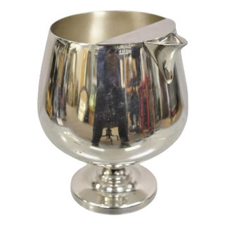 Vintage Silverplate by Poole 837 Large Footed Silver Art Deco Cocktail Pitcher For Sale