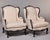 Vintage Louis XV-Style Carved Wingback Chairs With New Upholstery - Pair For Sale - Image 10 of 11