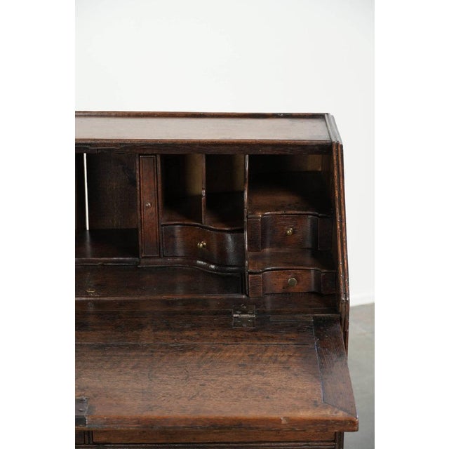 Antique English Oak Secretary Desk For Sale - Image 9 of 14