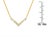 14K Yellow and White Gold 1/4 Cttw Princess Cut Diamond Channel-Set “V” Shape 18" Pendant Necklace (H-I Color, SI2-I1 Clarity) For Sale In New York - Image 6 of 6