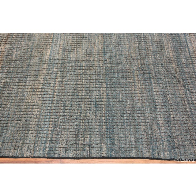 2020s Blue Color Abstract Design Modern Room Size Contemporary Area Rug For Sale - Image 5 of 5