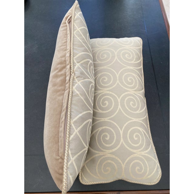 2010s Baker Fabric Custom Lumbar Pillows - a Pair For Sale - Image 5 of 11