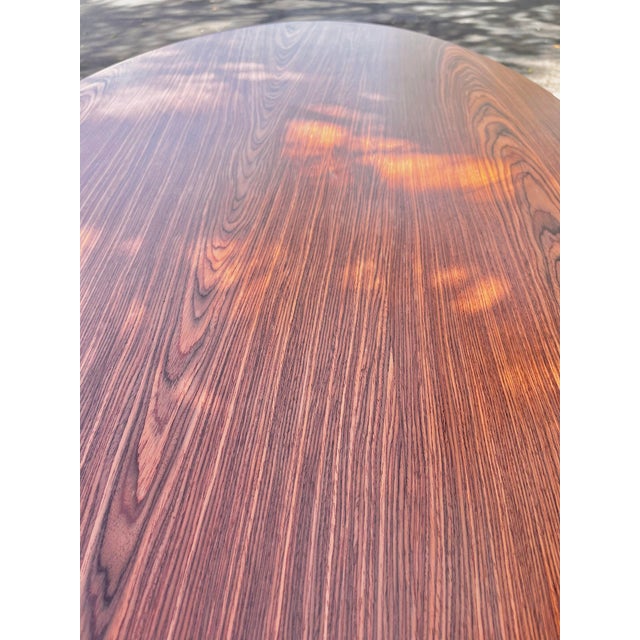Brown Oval Tulip Dining or Conference Table With Rosewood | Eero Saarinen for Knoll Style For Sale - Image 8 of 12