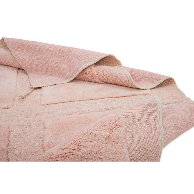 Pink Hand-Knotted Wool Rug by Azele Studio For Sale - Image 8 of 12
