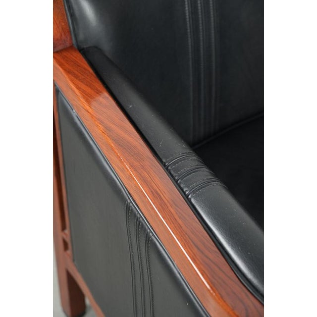 Art Deco Decoforma Series Armchair in Black Leather and Wood from Schuitema For Sale - Image 9 of 13
