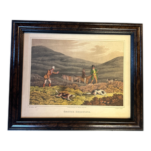 19th Century Original Hunting Scene Engraving “Grouse Shooting”