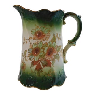 1930s Compton Green Porcelain Pitcher For Sale