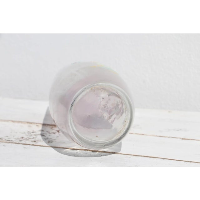 1920s Art Deco German Bavaria Hand Painted Glass Vase Depicting Swallows Birds and Flowers For Sale - Image 12 of 13