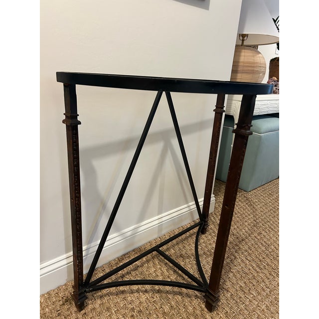 Custom Demi Lune Iron Tables - a Pair For Sale In Providence - Image 6 of 10