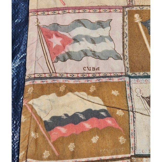 Rare Tobacco Flag Quilt For Sale - Image 10 of 18
