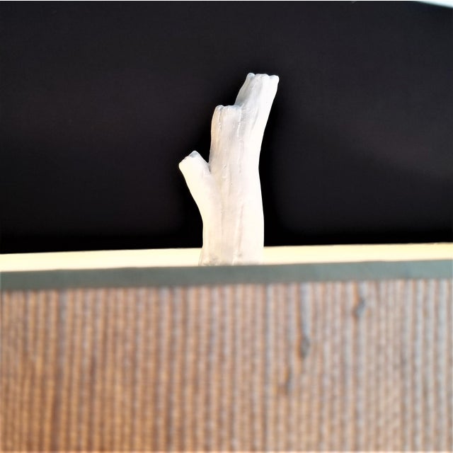 Faux Bois Solid White Plaster Tree Table Lamps -A Pair - Authentic 1950s - Serge Roche Style - Palm Beach Boho Chic For Sale - Image 9 of 12