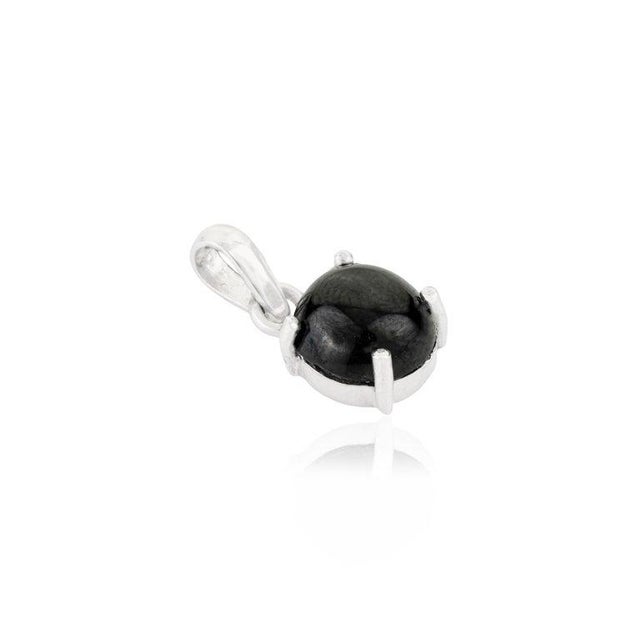 Art Nouveau Handmade 3.95 Ct Black Star Pendant Set in 925 Sterling Silver For Sale - Image 3 of 12