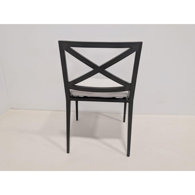 Azimuth Cross Armchairs, Set of 6 For Sale - Image 5 of 13