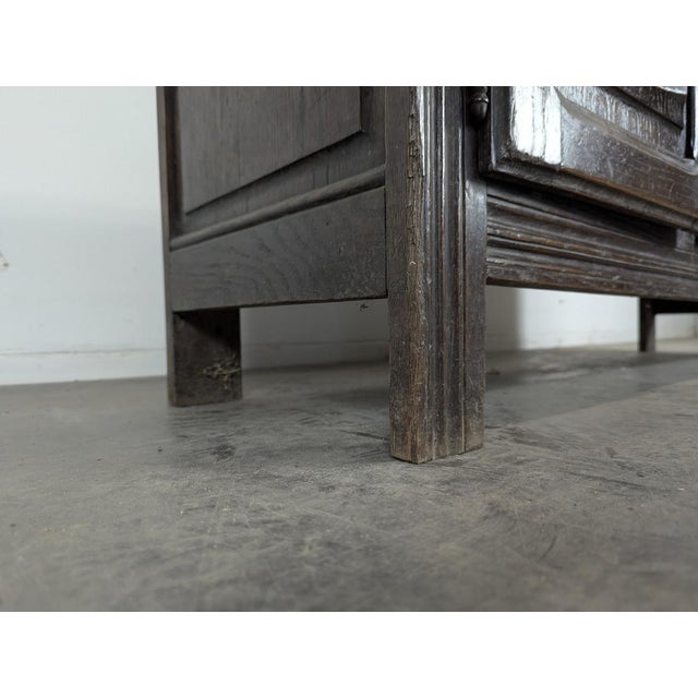 Brown Brutalist Buffet in the spirit of Dudouyt For Sale - Image 8 of 12