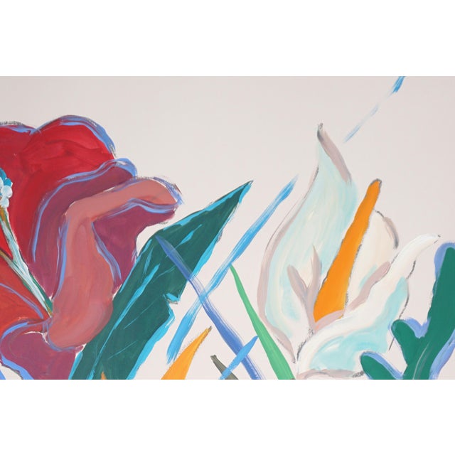 2025, Lush Botanical, Illustration Style Diptych of Tropical Abundance, Acrylic Painting on Watercolor Paper by Romina Milano For Sale In Miami - Image 6 of 10