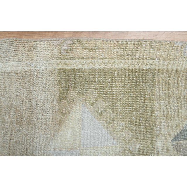 1970s 1970s Vintage Handmade Wool Cotton Beige Runner Rug For Sale - Image 5 of 7