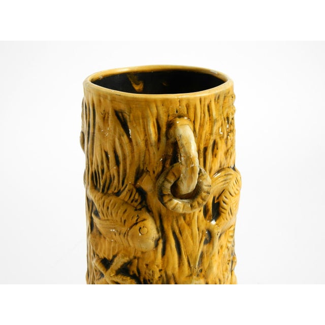 Large Mid-Century Modern Glazed Ceramic Floor Vase with Maritime Fish and Starfish Motifs, 1960s For Sale - Image 15 of 18